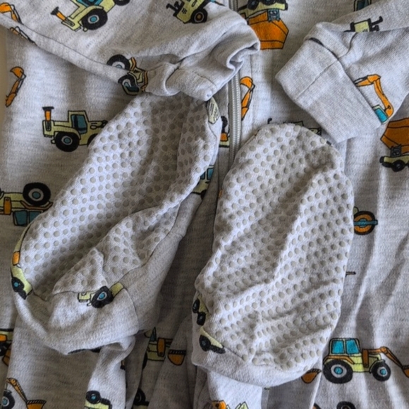 george gray construction cotton zipper footie sleeper pajamas 2T toddler boys - Picture 2 of 6